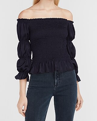 off the shoulder dressy tops