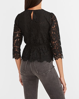 lace peplum shirt