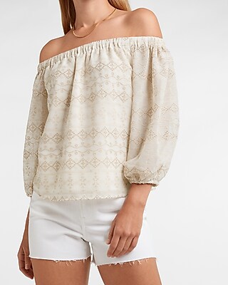 express one shoulder top