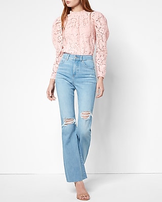 Lace Puff Sleeve Top