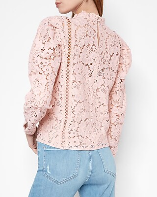 Lace Puff Sleeve Top