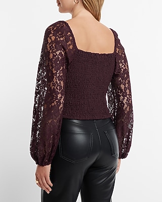 EX LS AO LACE CROP CORSET BLS 9708734:PITCH BLACK:XXS