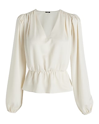 Buy H&M Women White Solid Square Neck Peplum Smocked Top - Tops for Women  17810590