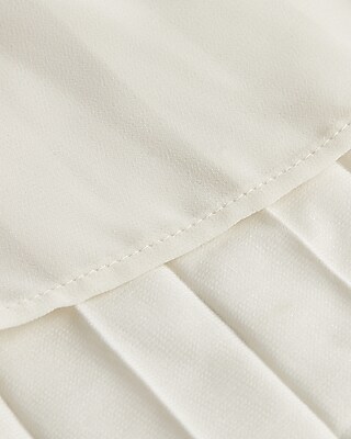 Metallic Pleated Off The Shoulder Balloon Sleeve Top