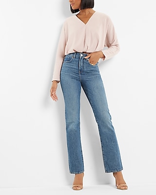 Satin V-Neck Relaxed Dolman Sleeve Top