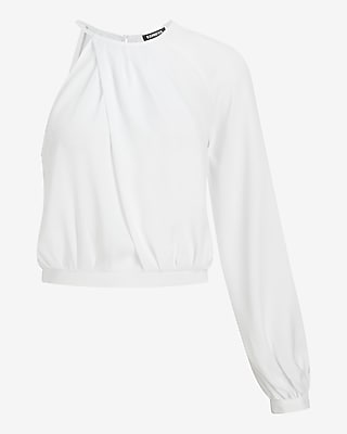 Gathered Neck One Shoulder Top - image 4