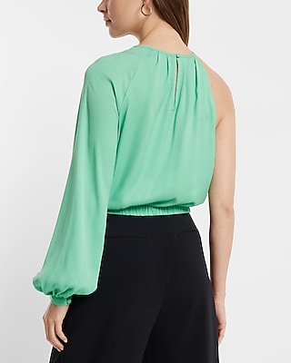 Gathered Neck One Shoulder Top