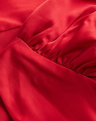 Satin One Shoulder Tie Waist Top