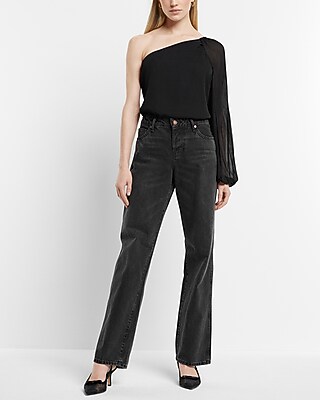 One Shoulder Pleated Top | Express