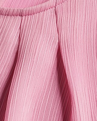 Satin Textured Gathered Neck Balloon Sleeve Top - thumbnail 6