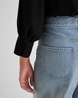 Off The Shoulder Draped Balloon Sleeve Bodysuit