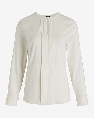 Satin Fold Over Front Portofino Shirt