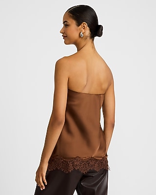Satin Lace Tube Top