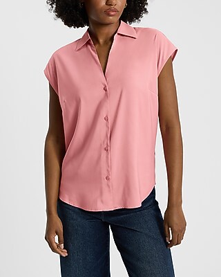 Short Sleeve Button Up Shirt | Express