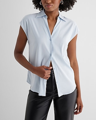 OPEN COLLAR SS SHIRT SOLIDS 9710252:PITCH BLACK:S