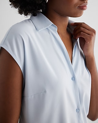 OPEN COLLAR SS SHIRT SOLIDS 9710252:PITCH BLACK:S