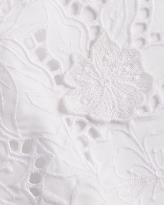EMB EMROIDERY SS SHIRT 9710425:TRUE WHITE:S