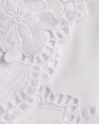 EMB EMROIDERY SS SHIRT 9710425:TRUE WHITE:S