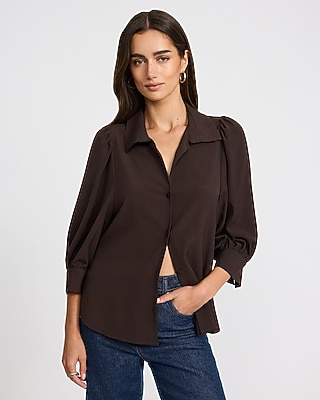 brown dress shirts for women Women's & Blouses Light Blue Derby Dress Binding:Paperback coll-city-days Chocolate brown satin shirt from simple and generous