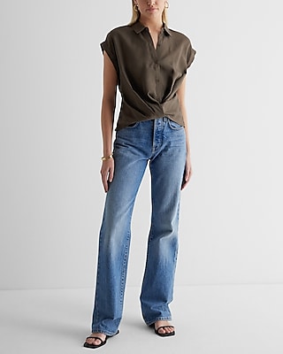 Short Sleeve Twist Portofino Shirt