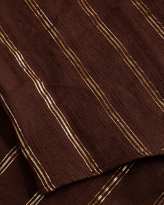 GRAMERCY RUFFLE BLOUSE COTTON STRIPE BROWN 9709749:STRIPE-BROWN:XS
