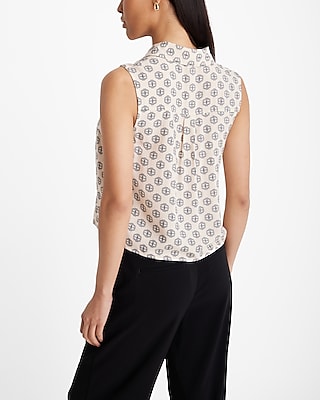 Printed Sleeveless Portofino Shirt