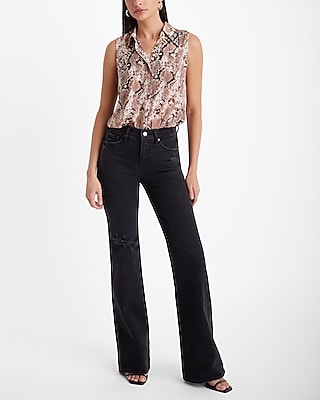 Snakeskin Sleeveless Portofino Bodysuit