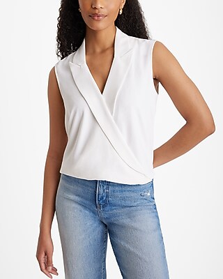 Wrapping Sleeveless Embellished Top 600071957brn main image 0