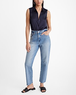 Satin Sleeveless Button Up Shirt - image 4