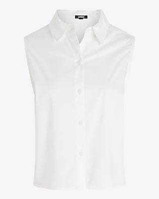 Poplin Sleeveless Portofino Shirt