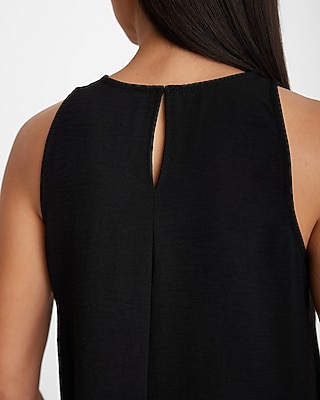 Crew Neck Sleeveless Flowy Tank
