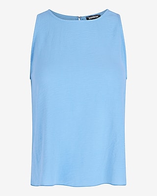 Crew Neck Sleeveless Flowy Tank
