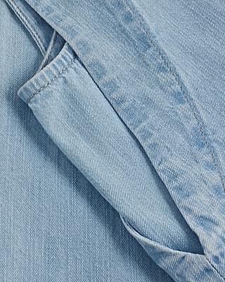 Denim Sleeveless Button Up Shirt
