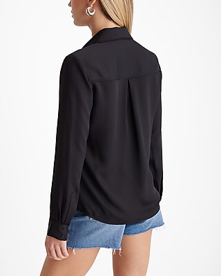 Relaxed Embellished Collar Portofino Shirt