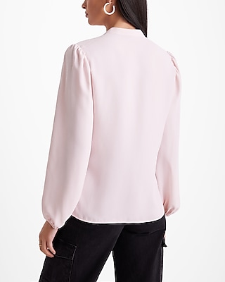 Balloon Sleeve Novelty Button Front Pocket Shirt