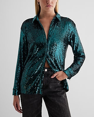 Relaxed Sequin Portofino Shirt