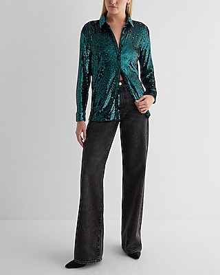 Relaxed Sequin Portofino Shirt