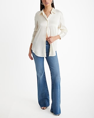 Satin Boyfriend Portofino Shirt