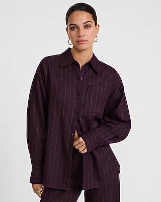 Pinstripe Oversized Shirt