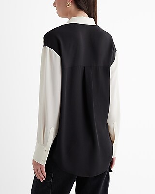 Color Block Boyfriend Portofino Shirt - image 2