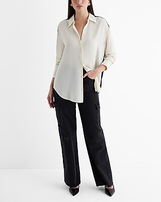 Color Block Boyfriend Portofino Shirt - image 3