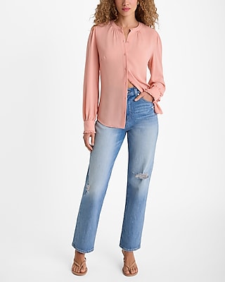 pink blouses for work