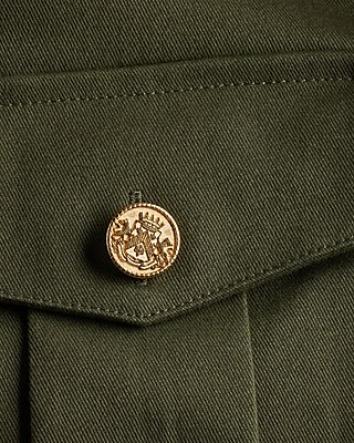 Twill Novelty Button Utility Shacket