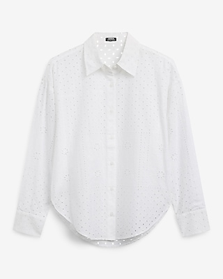 Eyelet Boyfriend Shirt