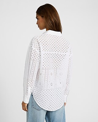 Eyelet Boyfriend Shirt