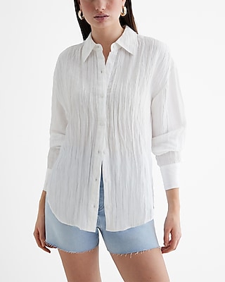 Crinkle Boyfriend Portofino Shirt
