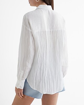 Crinkle Boyfriend Portofino Shirt