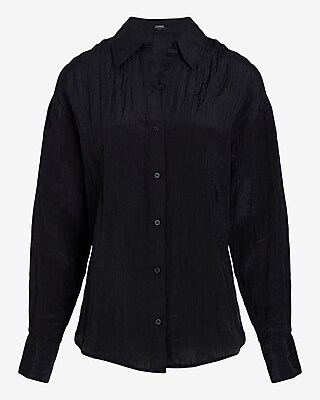 Crinkle Boyfriend Portofino Shirt | Express