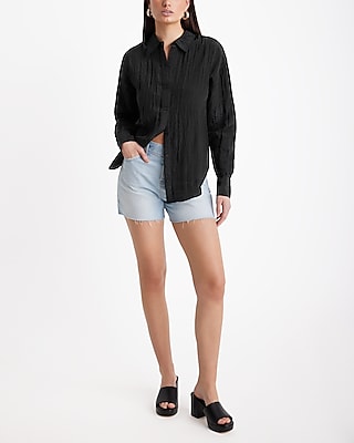 Crinkle Boyfriend Portofino Shirt | Express