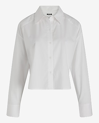 Poplin Cropped Boyfriend Portofino Shirt